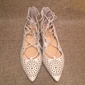 Laser cut leather flats